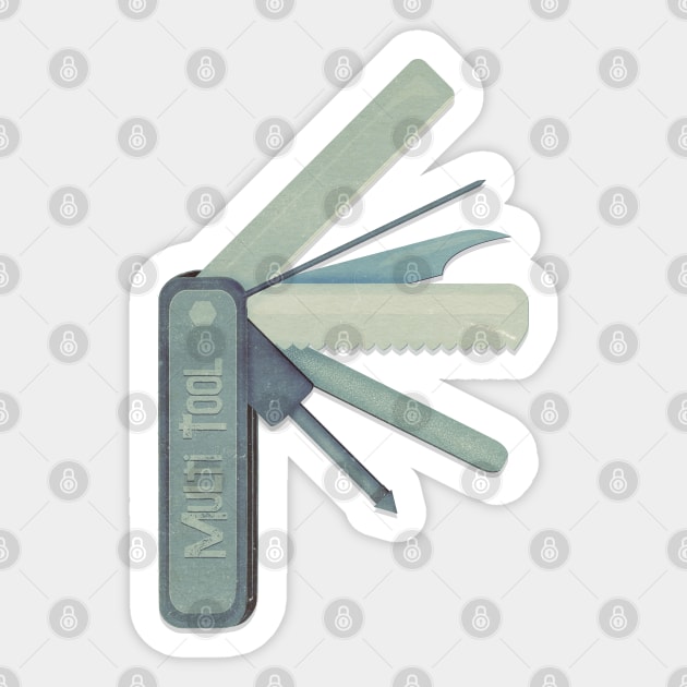 The Apocalyptic Series: Multi-Tool Sticker by Sybille